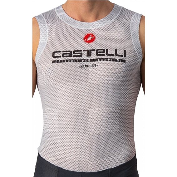 SILVER GREY Castelli ACTIVE COOLING SLEEVELESS Base Layer 